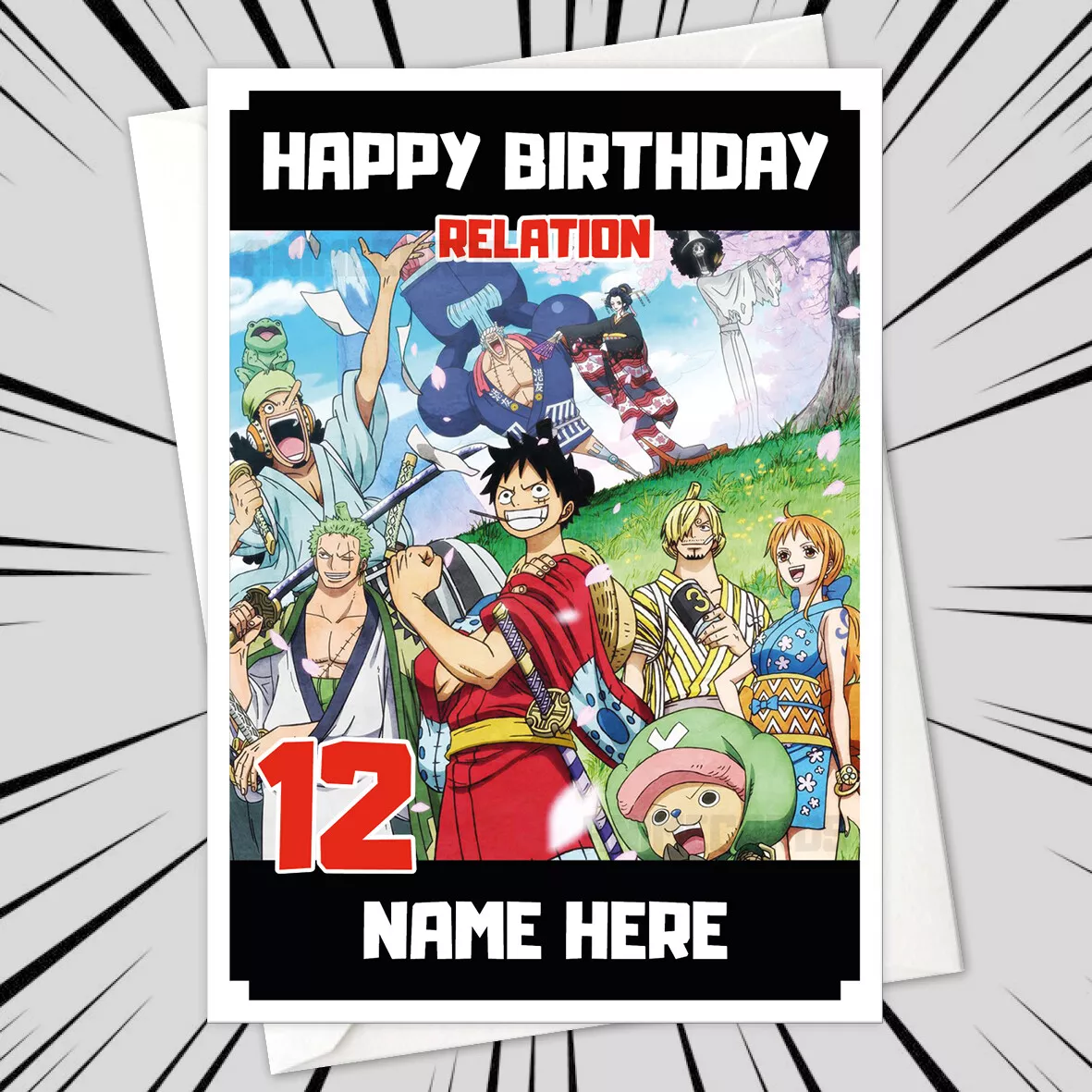 anime one piece luffy | Greeting Card