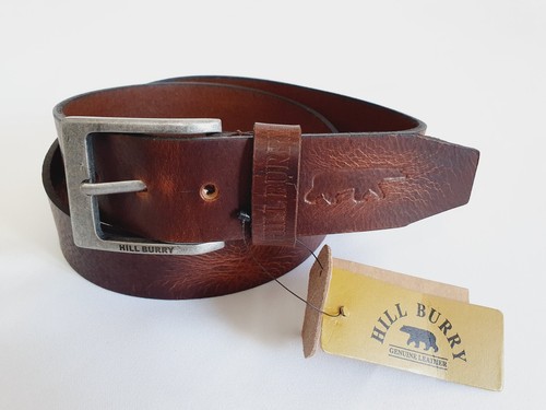 HILL BURRY Herren Gürtel echt Leder 4 cm Jeansgürtel Anzugsgürt Schwarz Braun - Bild 10 von 33