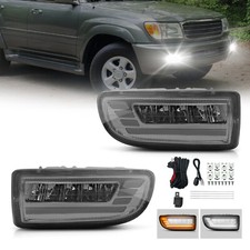 Led Fog Lights Lamps With Drl For 1998-2007 Toyota Land Cruiser 100 Lc100 Smoked