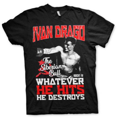 Rocky IV Ivan Drago The Siberian Bull Russia Balboa Männer Men T-Shirt Schwarz