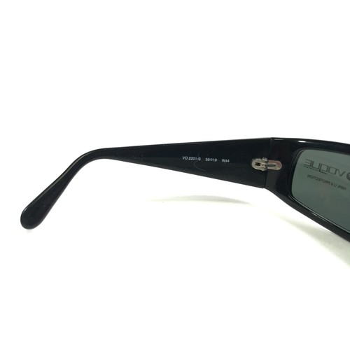 Vogue Sunglasses VO 2201-S W44 Black Rectangular Frames with Green Lenses - Picture 9 of 11