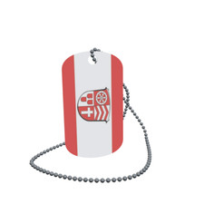 Dog Tag Flagge Hainburg Hessen Erkennungsmarke Alu 30 x 50 mm