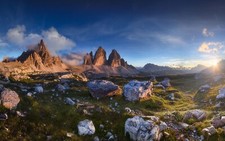 Landscape photography nature summer sunset stones Custom Gaming Mat Desk