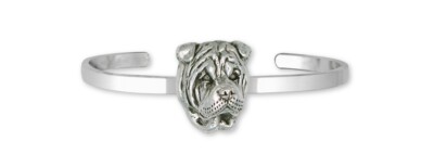 Bracelet Chien SHAR PEI - Plaqué Or Jaune - Neuf Avec étiquettes - Accessoire Animal