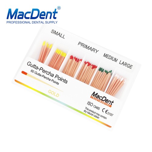 MacDent Dental Gutta Percha Points Gold Endodontic Root Canal 60 Pcs/Pack - Picture 22 of 25