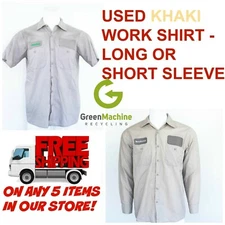 Used Work Shirts Beige Khaki Cintas, Redkap, Unifirst, G&K