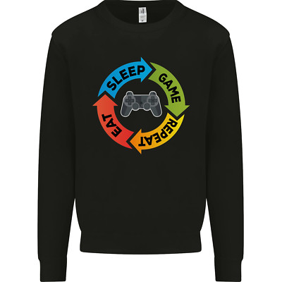 Gamming Eat Sleep Spiel wiederholen Gamer Herren Sweatshirt Pullover