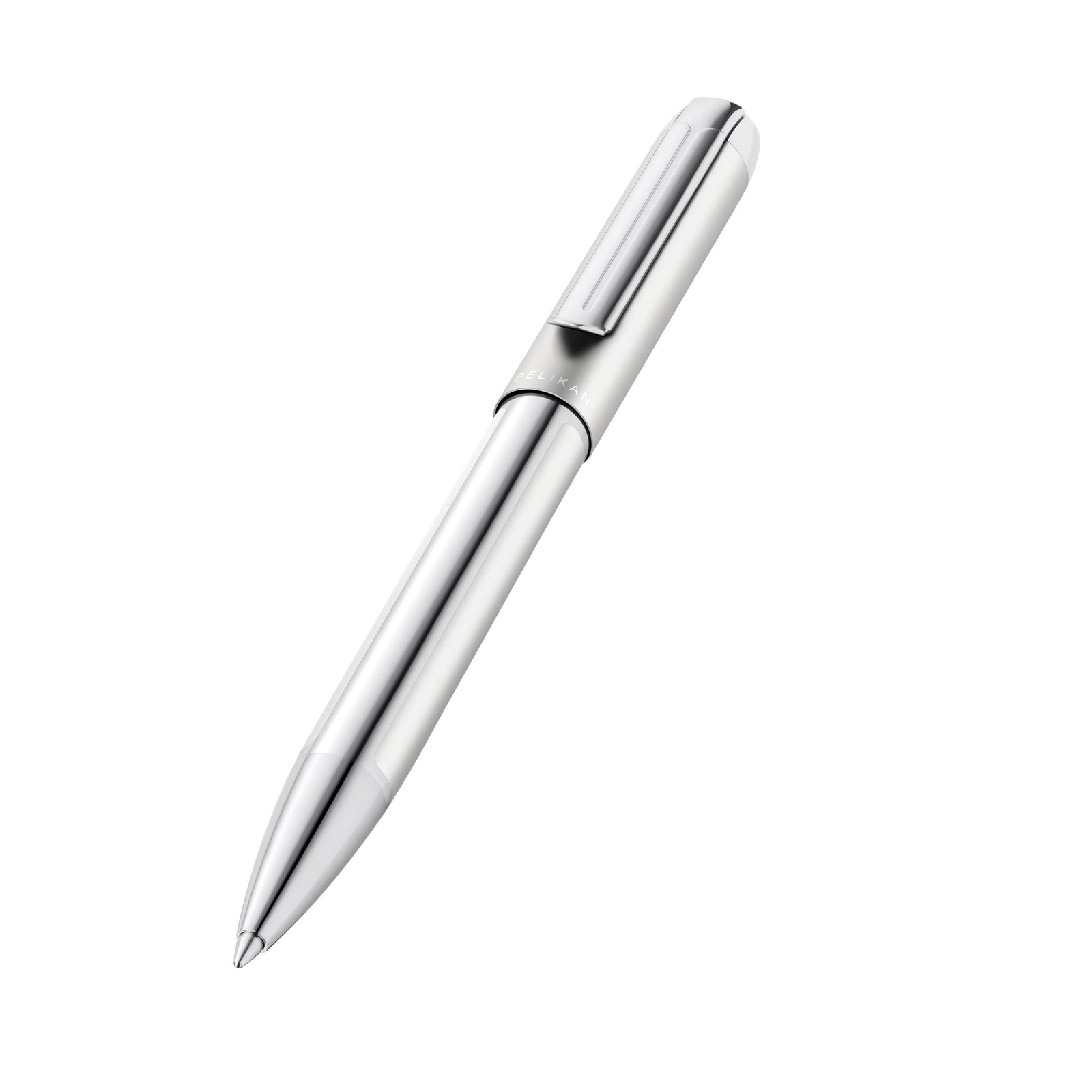 Pelikan Kugelschreiber Pura K40, Silver, hochwertiger Drehkugelschreiber im Gesc