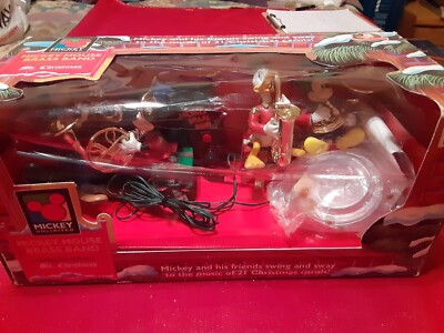 Vintage Mickey Mouse Brass Band Mr. Christmas Animated Musical 21