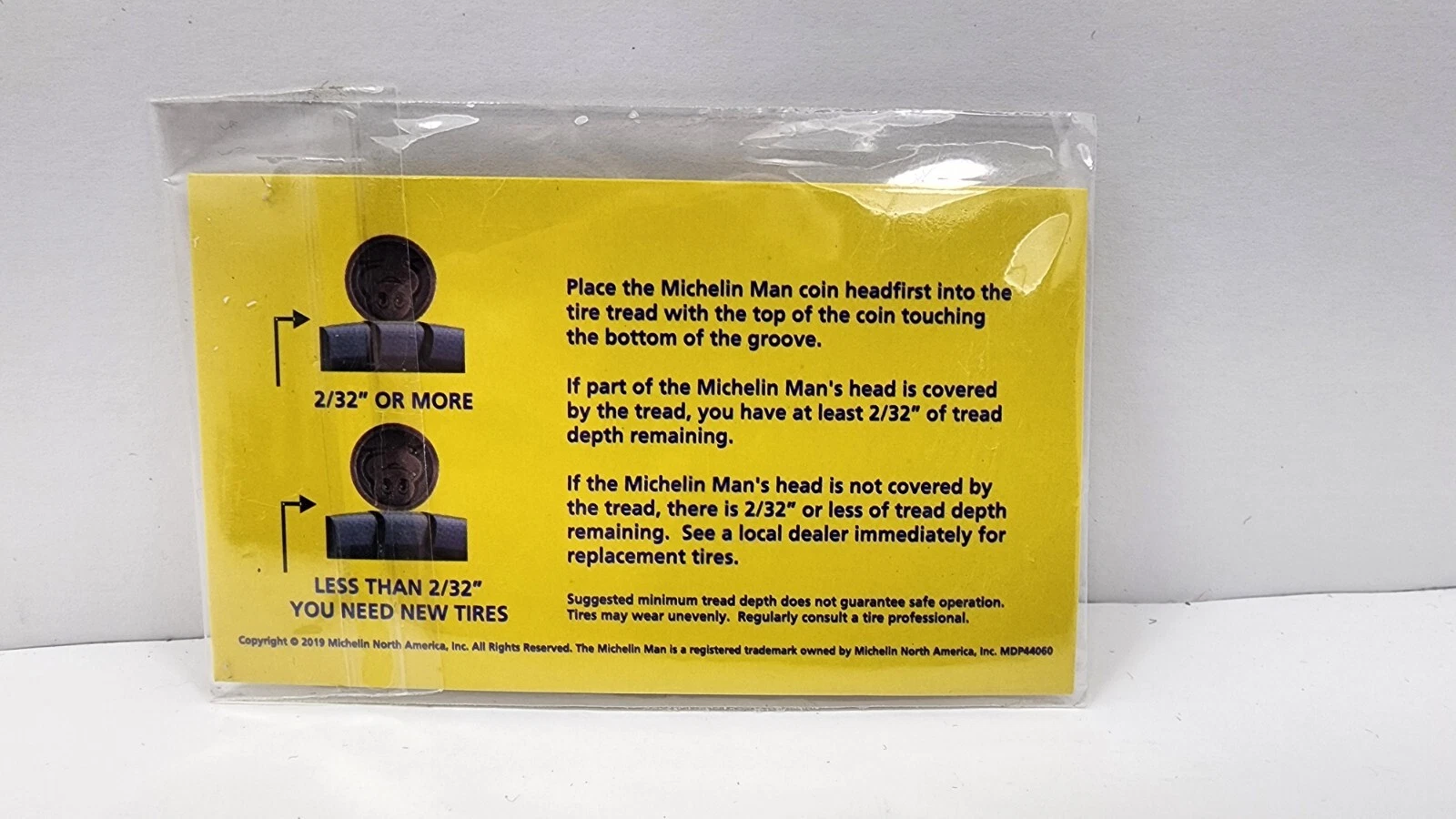 미쉐린 맨 타이어 수집품 트레드 마모 측정 페니 새 제품