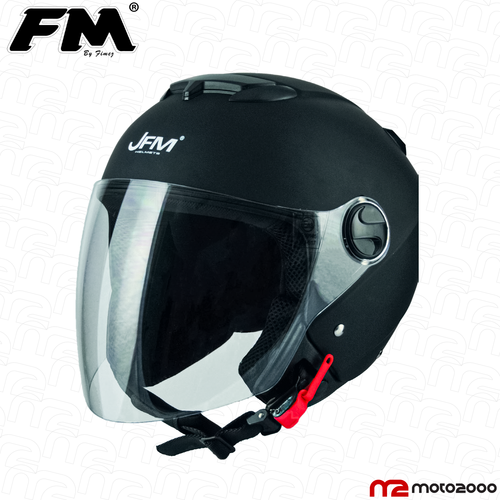 CASCO APERTO JET NERO OPACO VISIERA LUNGA MOTO SCOOTER VESPA / TAGLIE L -  XL | eBay