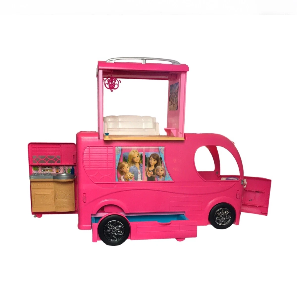 Barbie 2014 Mattel Pop Up Pink RV Camper