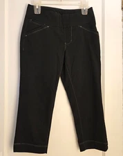 JAG Jeans Black, Stretch, Pull-on Capris, Classic Fit 6P