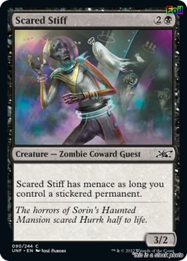 Scared Stiff MTG Foil Unfinity Common NM Pck Fresh