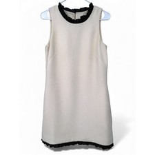 J.Crew 4 ruffle trim Sleeveless Shift Event Cocktail dress Pockets Quiet Luxury