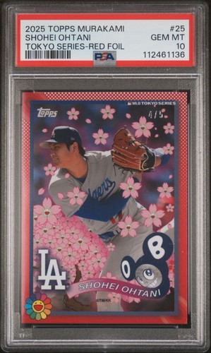 Shohei Ohtani [Red Foil] #25 2025 Topps Takashi Murakami card