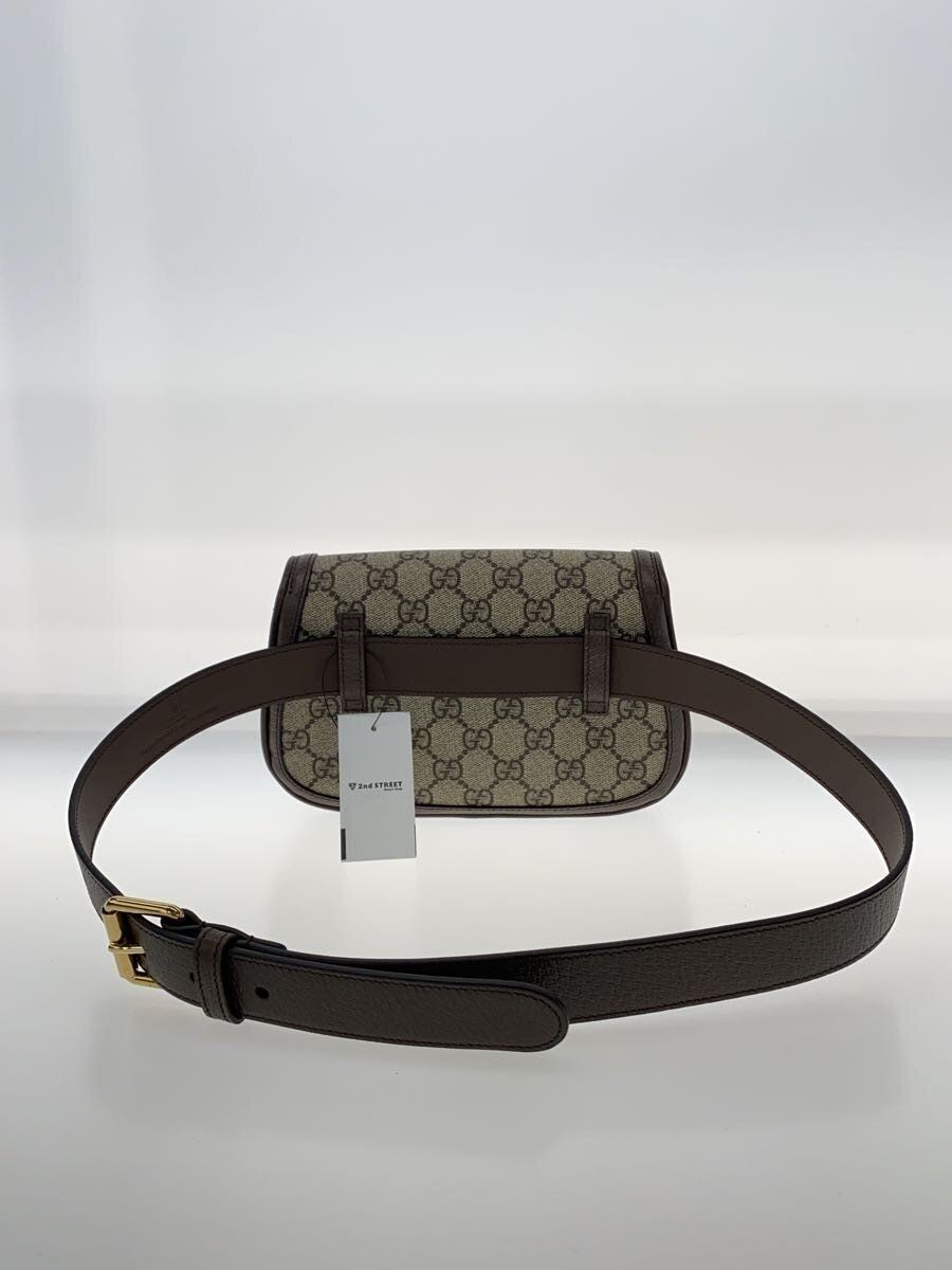 GUCCI waist bag blondie belt GG Supreme PVC Brown 703807 Used thumbnail 3