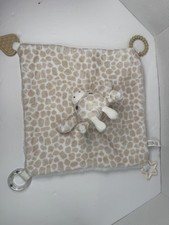 Dream Gro Giraffe Baby Lovey Security Blanket Activity Toy Tan White Safari