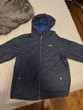 Patagonia Kids' Adult XL Blue Quilted Puffer Jacket Full Zip