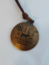 Will Leather Goods Metal Bag Charm Tag 1981