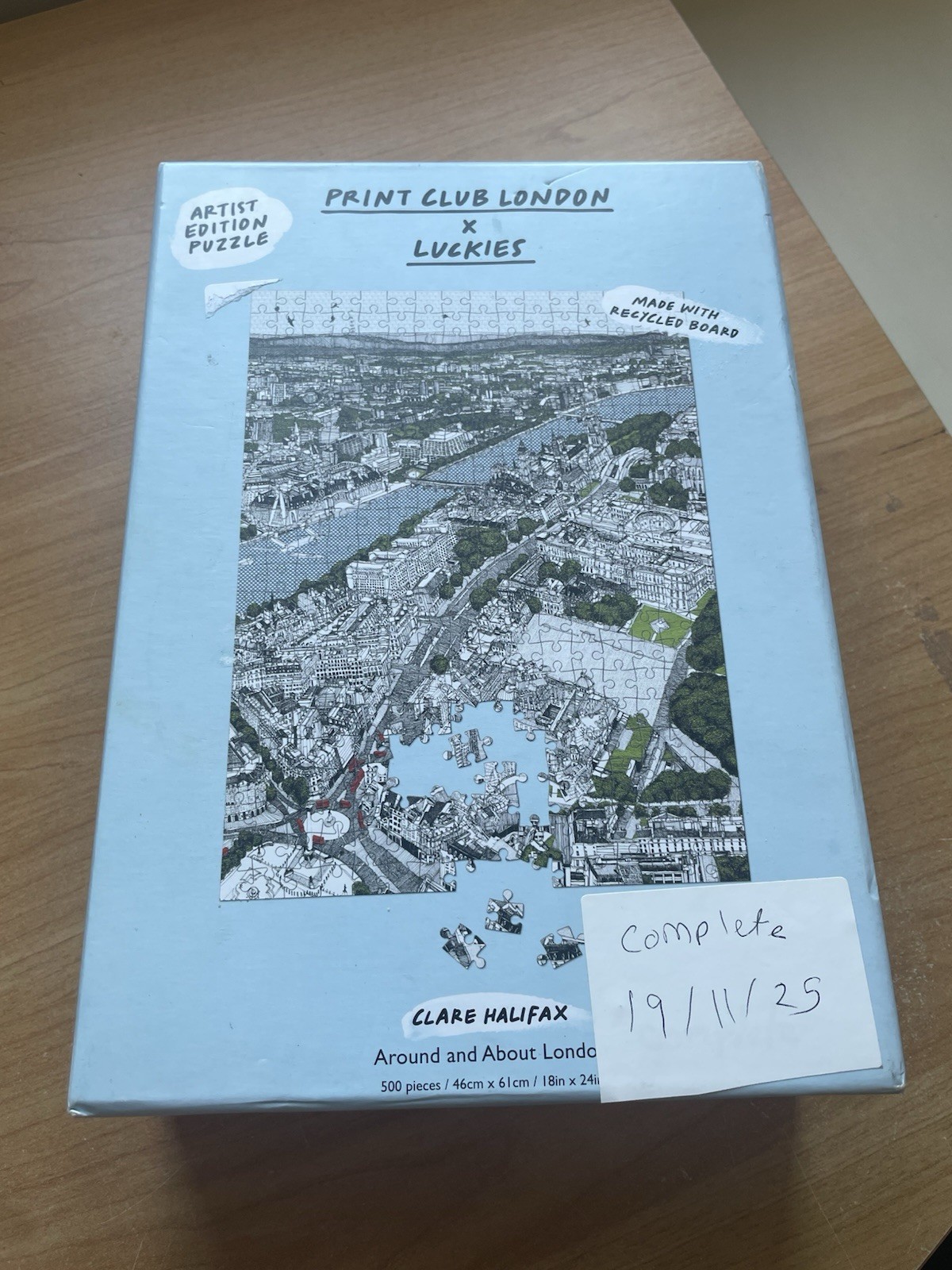 Print Club London x Luckies 500 Piece Artist Edition Jigsaw Puzzle COMPLETE