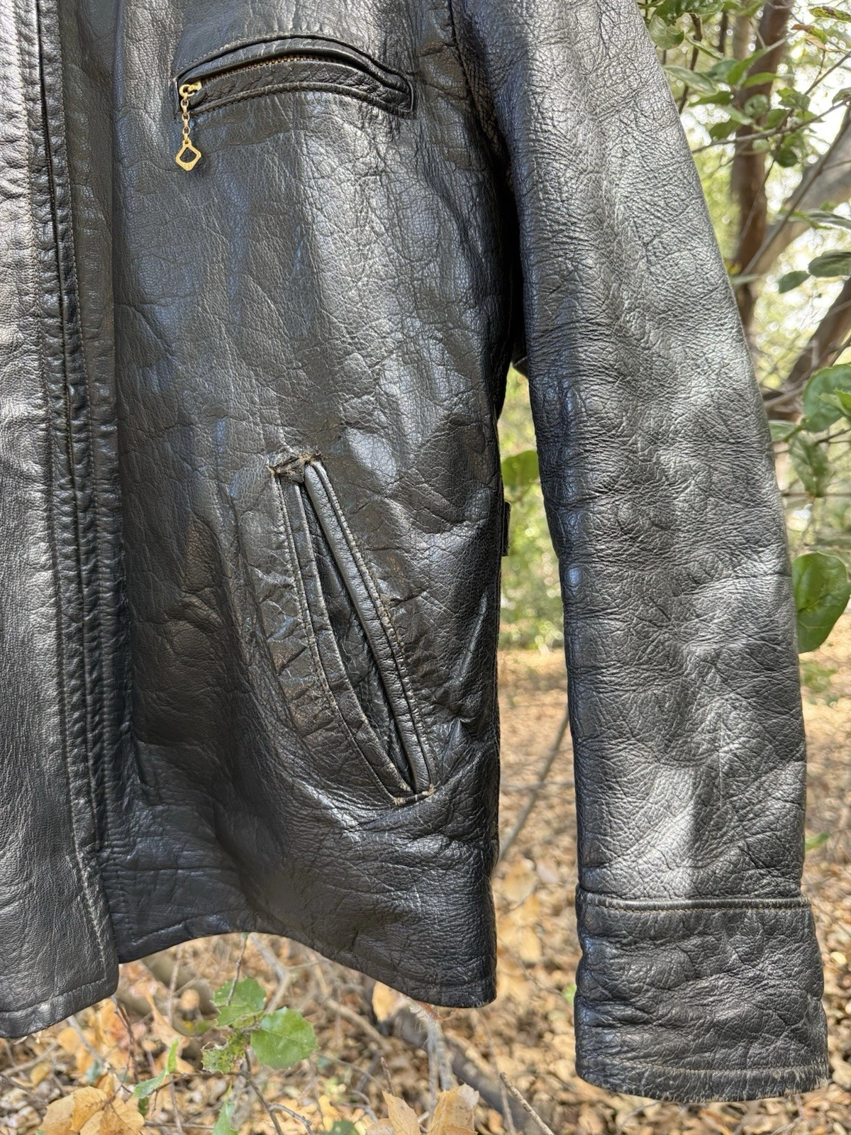 1950s Sears Hercules Leather Jacket Size 42 Styled and Made in California Talon - product detail image 8