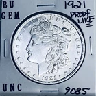 1921 BU GEM MORGAN SILVER DOLLAR UNC MS+++ U.S. MINT RARE COIN 9085