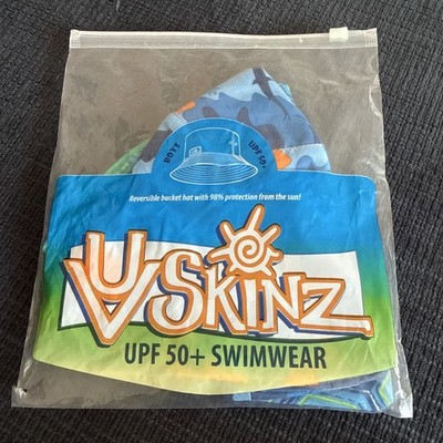 UV Skinz Baby Boy Bucket Hat 2T 3T New Reversible Sharks Two Pack