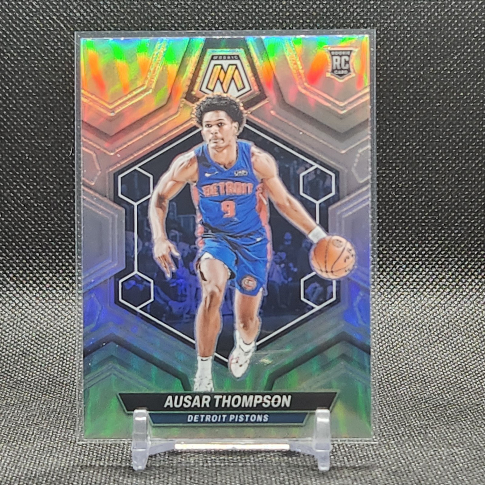 2023-24 Panini Mosaic Ausar Thompson #226 True Silver Prizm RC Pistons 