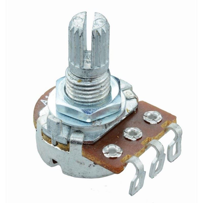 5x 50k 16mm Logarithmic Splined Potentiometer Solder Lugs Pot