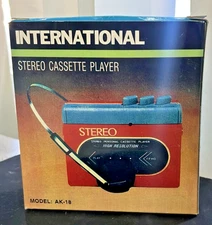 Vintage Stereo Cassette Player. Head Phone mode external DC Jack