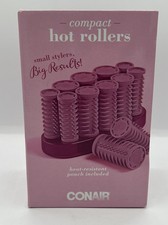 CONAIR Compact Hot Rollers Instant Heat Set of 10 On The Go Styling