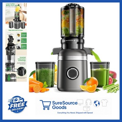 Juicer for Whole Fruits & Vegetables Gray 200W Easy to Clean Slow Masticating
