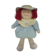 Vintage 1990 Madeline Doll by Eden 18" Plush Rag Doll Spring Dress and Hat