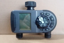 Orbit 56544 Dual Outlet Hose Faucet Programmable Timer Lightly Used Free Ship