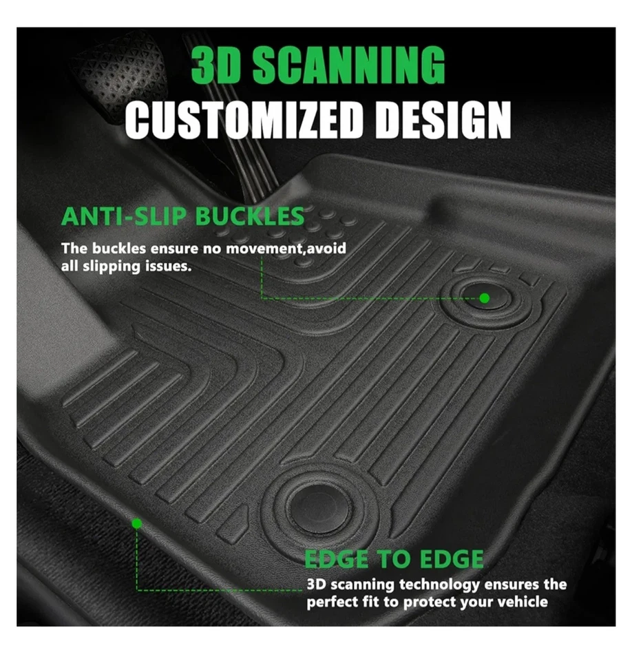 Alfombrillas coche, 2 filas negras, Buick Envision 21-25 Max Protect, todo tipo de clima Foto 2 de 4