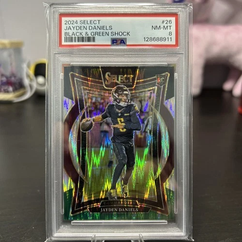 2024 Select Black & Green Shock #26 Jayden Daniels Concourse ROOKIE RC PSA 8