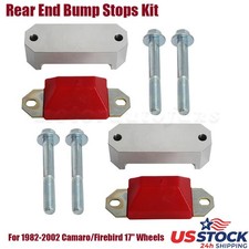1982-02 Trans Am Polyurethane Rear End Differential Bump Stops W Spacers Red