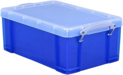 Really Useful Box 9 Liter Transparent Blau LIEFERUNG AM NÄCHSTEN TAG