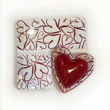 Heart shaped dish  Party serving dish