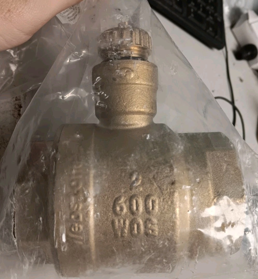 Webstone H-40617 Ball Valve 2" Forged Brass 600 PSI