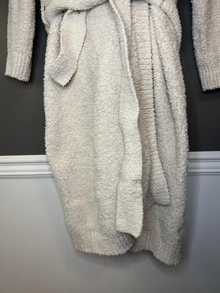 Bata H&M para mujer XS/S blanco roto con cinturón acogedora Boucle peluche chal cuello ropa de estar Foto 3 de 4