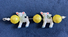 Vintage pram rattle/toy  with baby lambs  1960 / 1970s