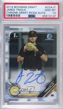 2019 Bowman Draft Chrome Pick Jared Triolo #CDA-JT PSA 10 GEM MT Auto 8d2