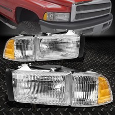 Leftright Side Headlight Headlamp Chrome For Dodge Ram 1500 2500 3500 1994-2002 Leftright Side Headlight Headlamp Chrome For Dodge Ram 1500 2500 3500 1994-2002