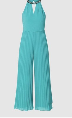 Coast Jumpsuit Kingfisher Meeresgrün Neu Gr.40/42 Plissee Weites Bein Edel