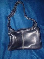 WILSONS LEATHER Maxima Black Leather Handbag Small Chic Vintage Purse