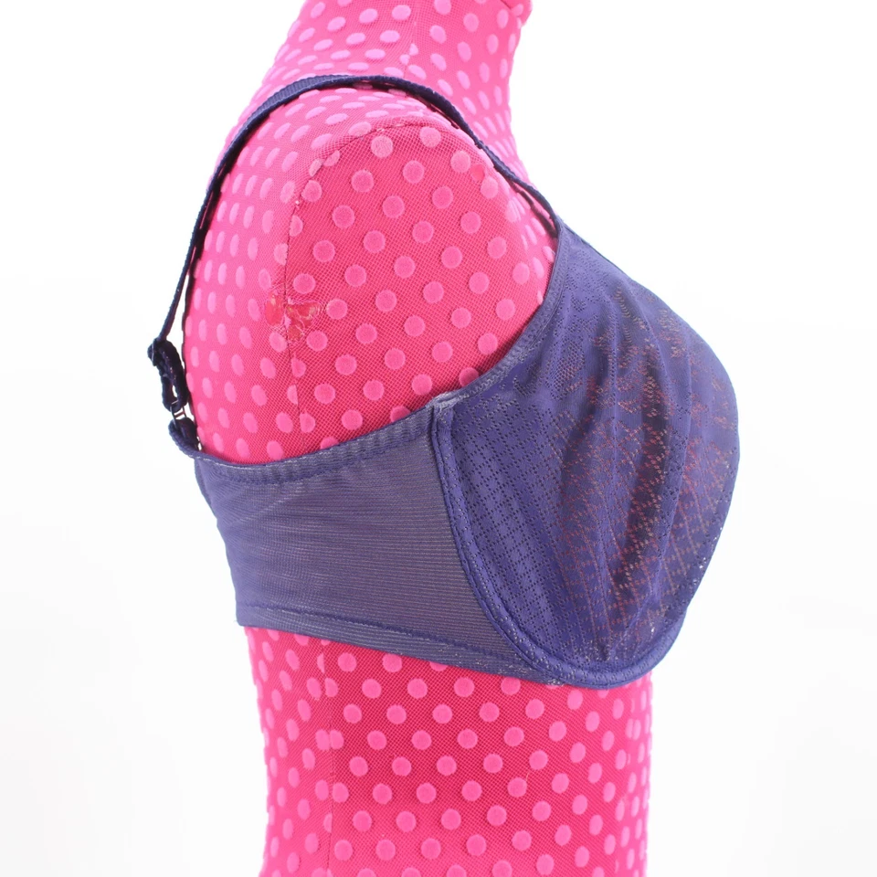 WACOAL 857210 Visual Effects Women's Blue Unlined Minimizer Underwire Bra 34H - Image 4 of 4