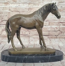 Extra Large P j Mene Racing Horse Model Bronze Sculpture Art Deco Marble