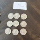 Set 9 Silver Quarters 90% Silver  1963 Quarters random mints/circulated lot  #5